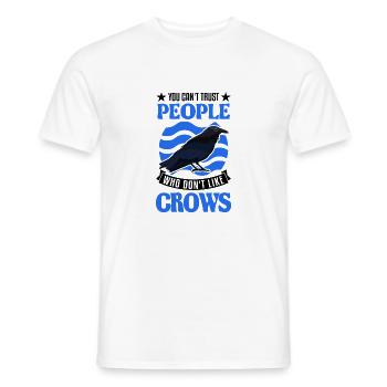 Crow Raven Raven Crow Keeping Crow Breeder - Men's T-Shirt - white - Front - AI Model Male 178 dark (178cm)