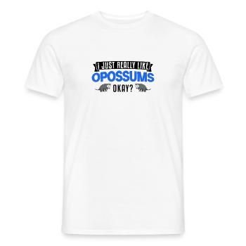 J’aime beaucoup Opossums Possum Beutelratte - T-shirt homme - blanc - Devant - AI Model Male 178 dark (178cm)