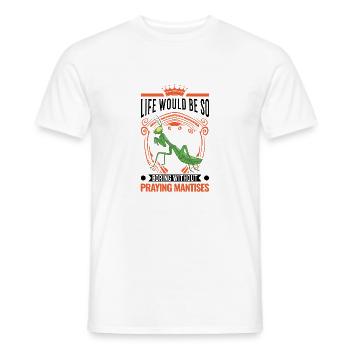 Praying Mantis Gift Mantis Mantis Mantis Fangschrecke - Men's T-Shirt - white - Front - AI Model Male 178 dark (178cm)