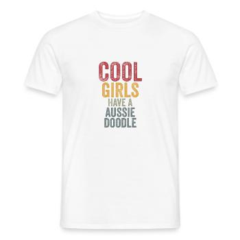 Les filles cool ont un aussiedoodle - T-shirt homme - blanc - Devant - AI Model Male 178 dark (178cm)