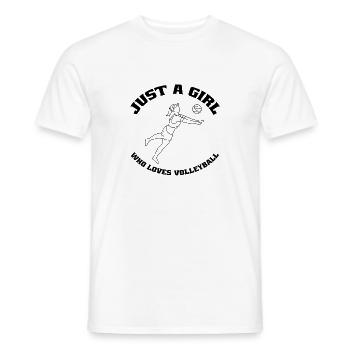 Volleyball Girls Volleyball Player Beach Volleyball - Men's T-Shirt - white - Front - AI Model Male 178 dark (178cm)