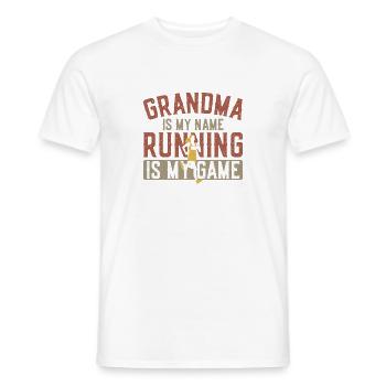 Running Runner Half Marathon - Men's T-Shirt - white - Front - AI Model Male 178 dark (178cm)