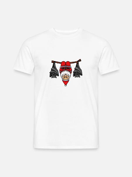 Be Different Weihnachtsmann Fledermaus - Männer T-Shirt - Weiß