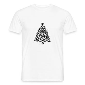 Arbre de Noël Arbre de Noël Vacances Hiver 5 - T-shirt homme - blanc - Devant - AI Model Male 178 dark (178cm)