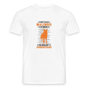 Malinois Ding Belgian Shepherd - Men's T-Shirt - white - Front - AI Model Male 178 dark (178cm)