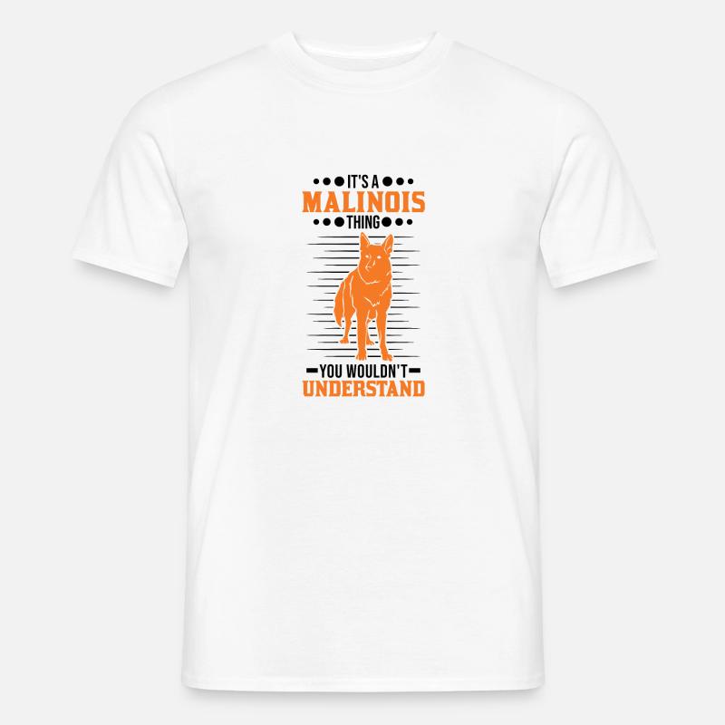 Malinois Ding Belgian Shepherd - Men's T-Shirt - white