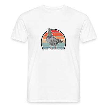 Taube Retro Taubenzüchter Vintage - Männer T-Shirt - Weiß - Vorne - AI Model Male 178 dark (178cm)