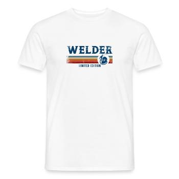 Welder Welding Retro Vintage - Männer T-Shirt - Weiß - Vorne - AI Model Male 178 dark (178cm)