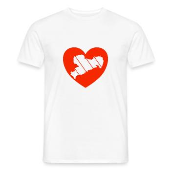 Sachsen Erzgebirge Liebe Haamit - Männer T-Shirt - Weiß - Vorne - AI Model Male 178 dark (178cm)