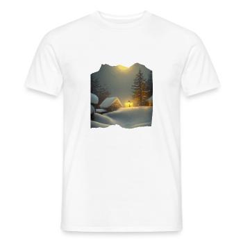 Motif de Noël - T-shirt homme - blanc - Devant - AI Model Male 178 dark (178cm)