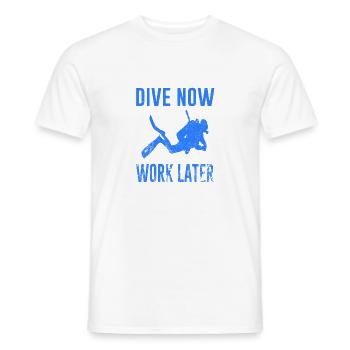 Plongeur cadeau de plongée Dire humour - T-shirt homme - blanc - Devant - AI Model Male 178 dark (178cm)