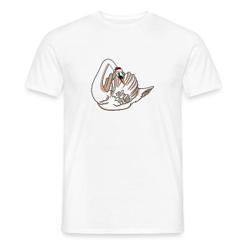 Cygne Père Noël - T-shirt homme - blanc - Devant - AI Model Male 178 dark (178cm)
