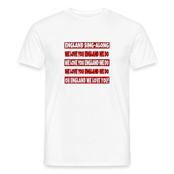 England Football Patriotic English Soccer Love You - Men's T-Shirt - white - Front - AI Model Male 178 dark (178cm)