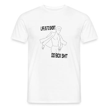 SICK SHIT - Männer T-Shirt - Weiß - Vorne - AI Model Male 178 dark (178cm)