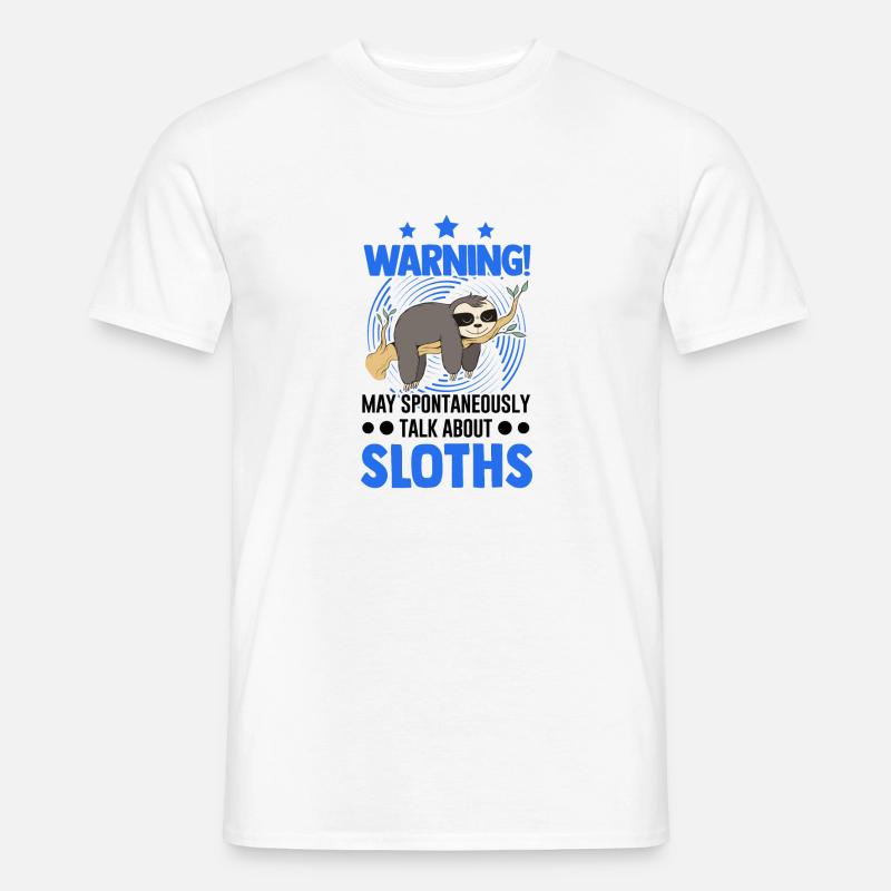Warning Sloth Sloth - Men’s T-shirt - white