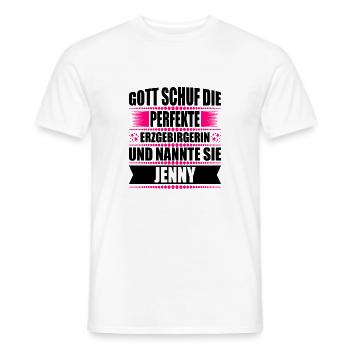 Erzgebirge Frau Namen Sachsen Jenny - Männer T-Shirt - Weiß - Vorne - AI Model Male 178 dark (178cm)