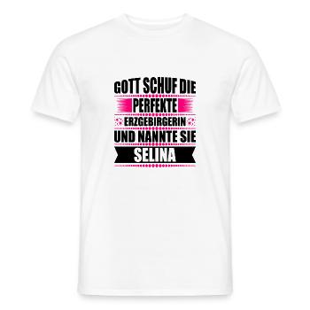 Erzgebirge Frau Namen Sachsen Selina - Männer T-Shirt - Weiß - Vorne - AI Model Male 178 dark (178cm)