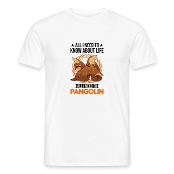 Pangolin Cadeau Pangolin - T-shirt homme - blanc - Devant - AI Model Male 178 dark (178cm)