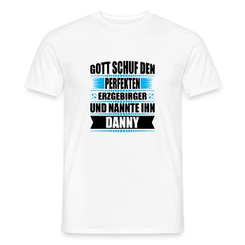Erzgebirge Mann Namen Sachsen Danny - Männer T-Shirt - Weiß - Vorne - AI Model Male 178 dark (178cm)