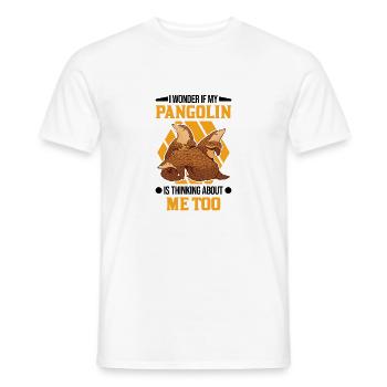 Pangolin Cadeau Pangolin - T-shirt homme - blanc - Devant - AI Model Male 178 dark (178cm)