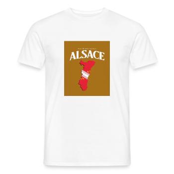 Fier de mes Racines Alsace Or - T-shirt homme - blanc - Devant - AI Model Male 178 dark (178cm)
