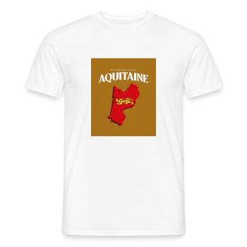 Fier de mes Racines Aquitaine Or - T-shirt homme - blanc - Devant - AI Model Male 178 dark (178cm)
