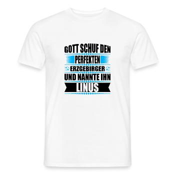 Erzgebirge Mann Namen Sachsen Linus - Männer T-Shirt - Weiß - Vorne - AI Model Male 178 dark (178cm)