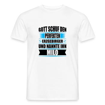 Erzgebirge Mann Namen Sachsen Milo - Männer T-Shirt - Weiß - Vorne - AI Model Male 178 dark (178cm)