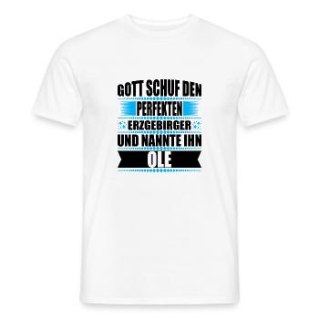 Erzgebirge Mann Namen Sachsen Ole - Männer T-Shirt - Weiß - Vorne - AI Model Male 178 dark (178cm)