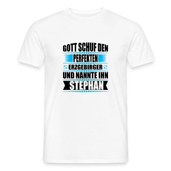 Erzgebirge Mann Namen Sachsen Stephan - Männer T-Shirt - Weiß - Vorne - AI Model Male 178 dark (178cm)