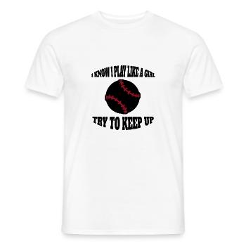 Cadeau de baseball Baseball Lover Jeu de baseball - T-shirt homme - blanc - Devant - AI Model Male 178 dark (178cm)