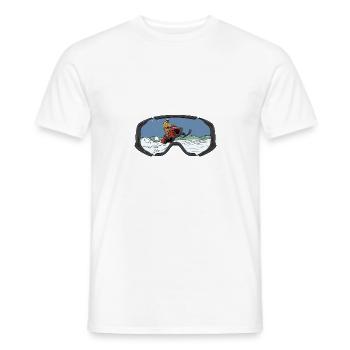 Cool snowmobile design for a trail snowmobile - Men's T-Shirt - white - Front - AI Model Male 178 dark (178cm)