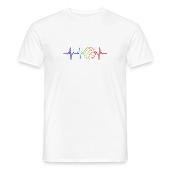 Water Polo Heart Beat Pulse - Men's T-Shirt - white - Front - AI Model Male 178 dark (178cm)