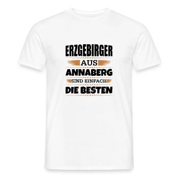 Erzgebirger aus Annaberg - Männer T-Shirt - Weiß - Vorne - AI Model Male 178 dark (178cm)