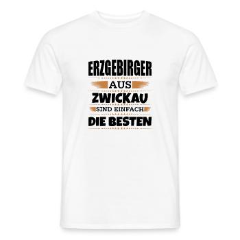 Erzgebirger aus Zwickau - Männer T-Shirt - Weiß - Vorne - AI Model Male 178 dark (178cm)