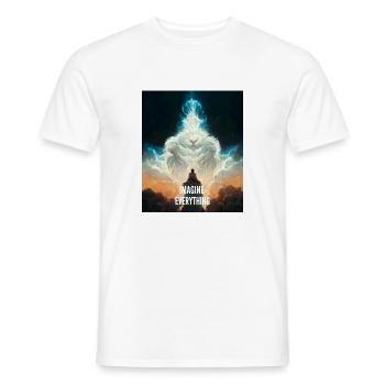 Imagine - Men's T-Shirt - white - Front - AI Model Male 178 dark (178cm)