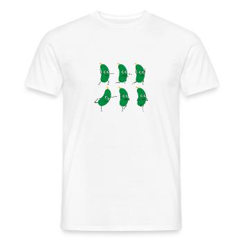 Yoga Légumes Namaste Zen Méditation Yogi Concombre - T-shirt homme - blanc - Devant - AI Model Male 178 dark (178cm)