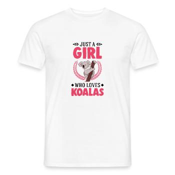 Juste une fille qui aime Koalas Koala Bear - T-shirt homme - blanc - Devant - AI Model Male 178 dark (178cm)