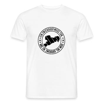 Ein Zwickauer muss tun - Männer T-Shirt - Weiß - Vorne - AI Model Male 178 dark (178cm)