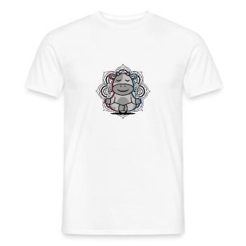Yoga Kuh - Männer T-Shirt - Weiß - Vorne - AI Model Male 178 dark (178cm)