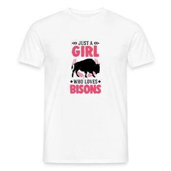 Buffalo Girl Bison Water Buffalo Buffalo - Men's T-Shirt - white - Front - AI Model Male 178 dark (178cm)