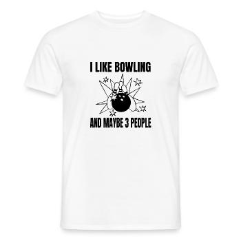 Bowling Bowling Kegel Bowler Bowling ball gift - Men's T-Shirt - white - Front - AI Model Male 178 dark (178cm)