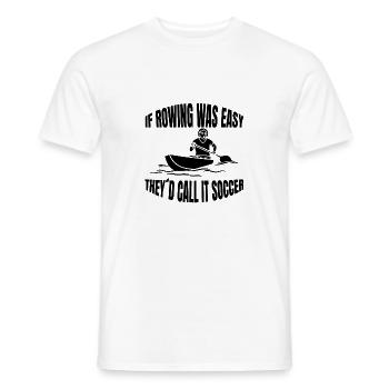 Rower Rowing funny rower saying rowing club - Men's T-Shirt - white - Front - AI Model Male 178 dark (178cm)