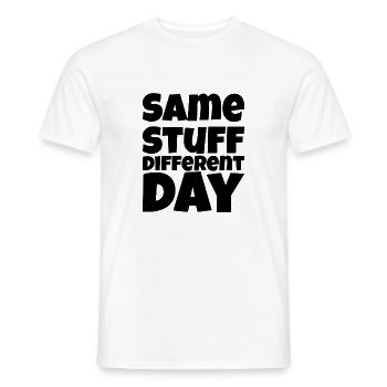 SSDD Same stuff different day - Männer T-Shirt - Weiß - Vorne - AI Model Male 178 dark (178cm)