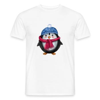 Pinguin - Männer T-Shirt - Weiß - Vorne - AI Model Male 178 dark (178cm)