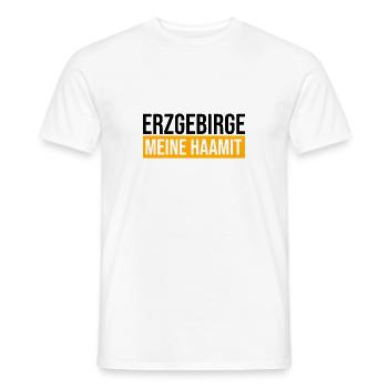 Erzgebirge Meine Haamit - Männer T-Shirt - Weiß - Vorne - AI Model Male 178 dark (178cm)