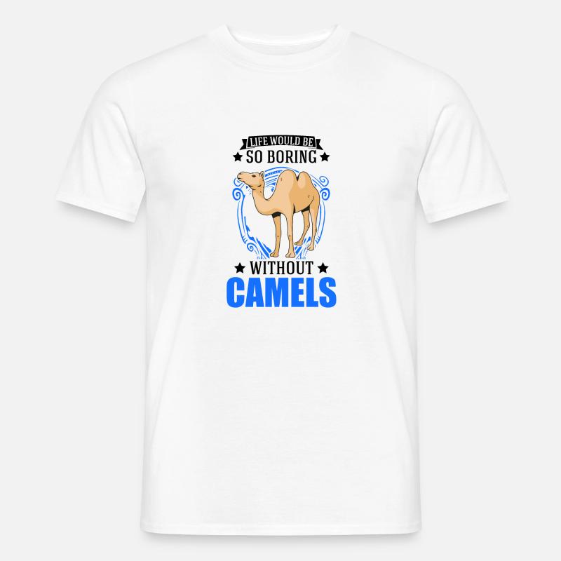 Kamel Geschenk Dromedar Camel Großkamel - Männer T-Shirt - Weiß