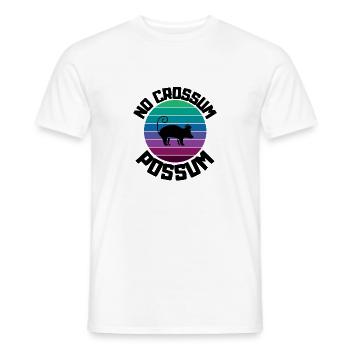 No Crossum Possum - Men's T-Shirt - white - Front - AI Model Male 178 dark (178cm)