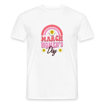 Mois de mars de l’histoire des femmes - International Womens - T-shirt homme - blanc - Devant - AI Model Male 178 dark (178cm)