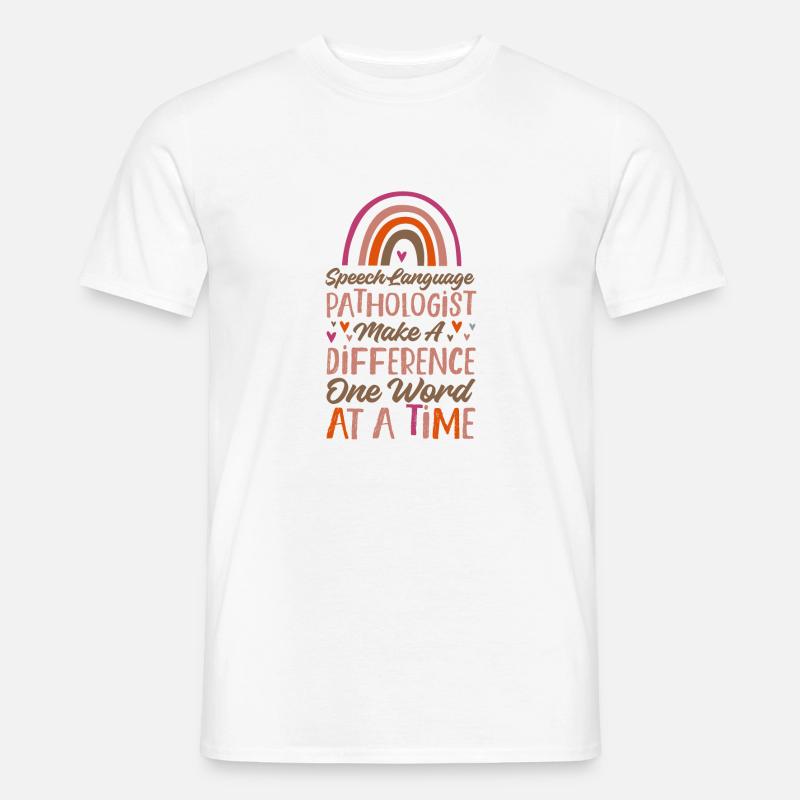 Speech Therapist Therapy Assistant - Männer T-Shirt - Weiß